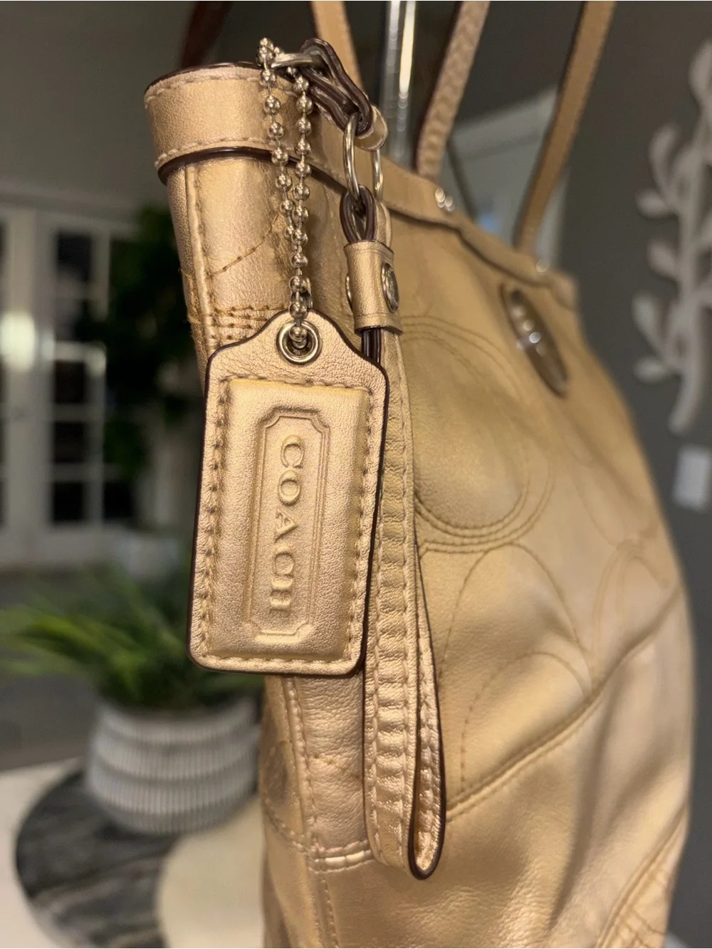 Coach Gold Women's Tote Bag - Designer Style